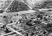 Burnt fields in Tokyo (1945)